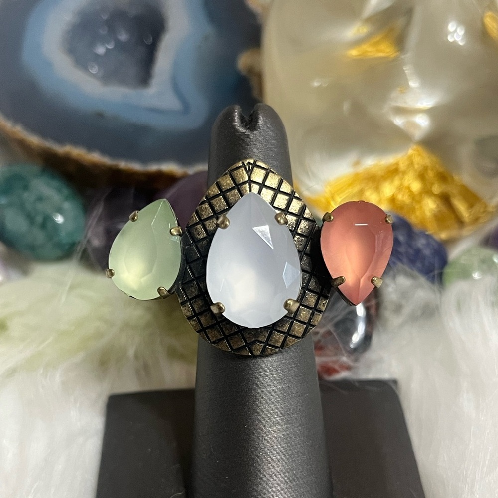 Triple Pastel Stone Ring